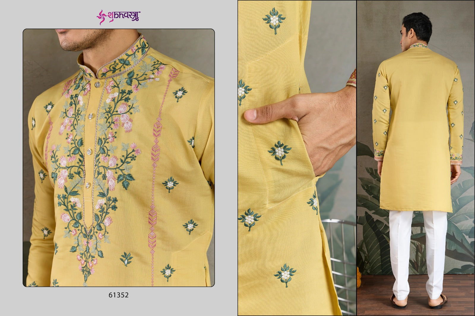 The Fusion Fits 3 Shubhvastra Viscose Silk Mens Kurta Wholesaler India