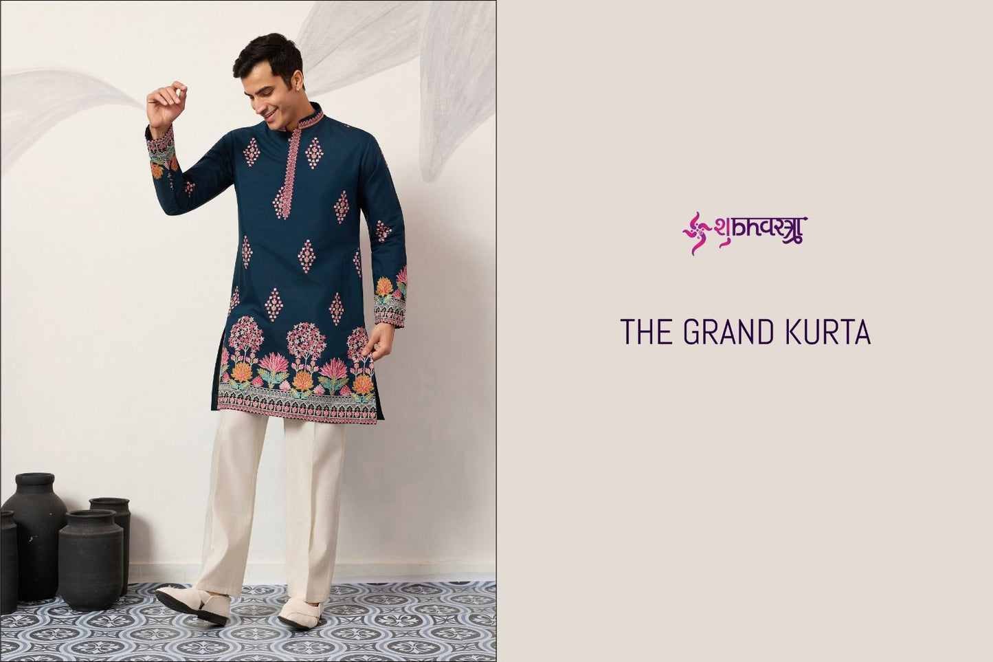 The Grand Shubhvastra Viscose Silk Mens Kurta Supplier India