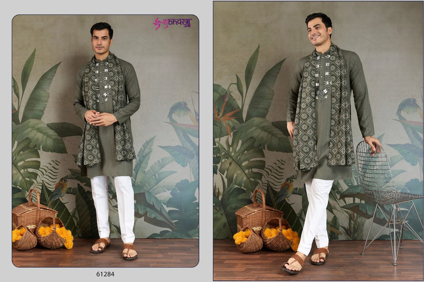 The Heritage Hues Shubhvastra Viscose Mens Kurta Dupatta Manufacturer Ahmedabad