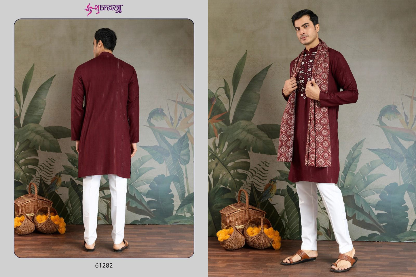 The Heritage Hues Shubhvastra Viscose Mens Kurta Dupatta Manufacturer Ahmedabad
