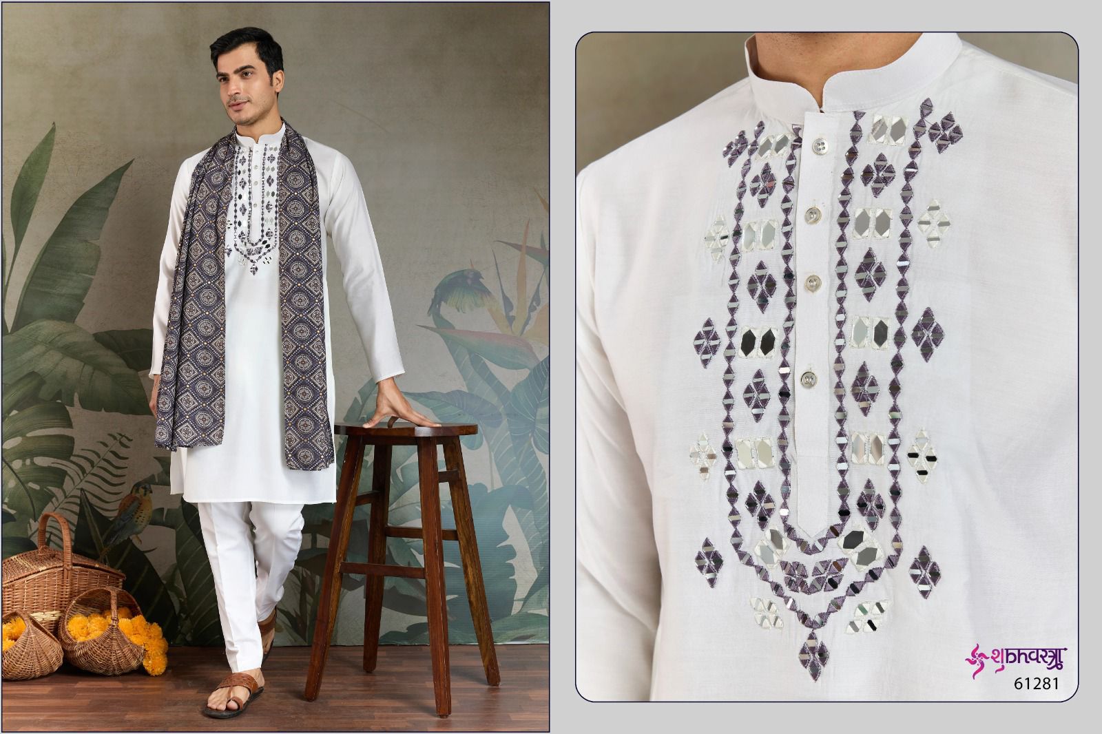 The Heritage Hues Shubhvastra Viscose Mens Kurta Dupatta Manufacturer Ahmedabad