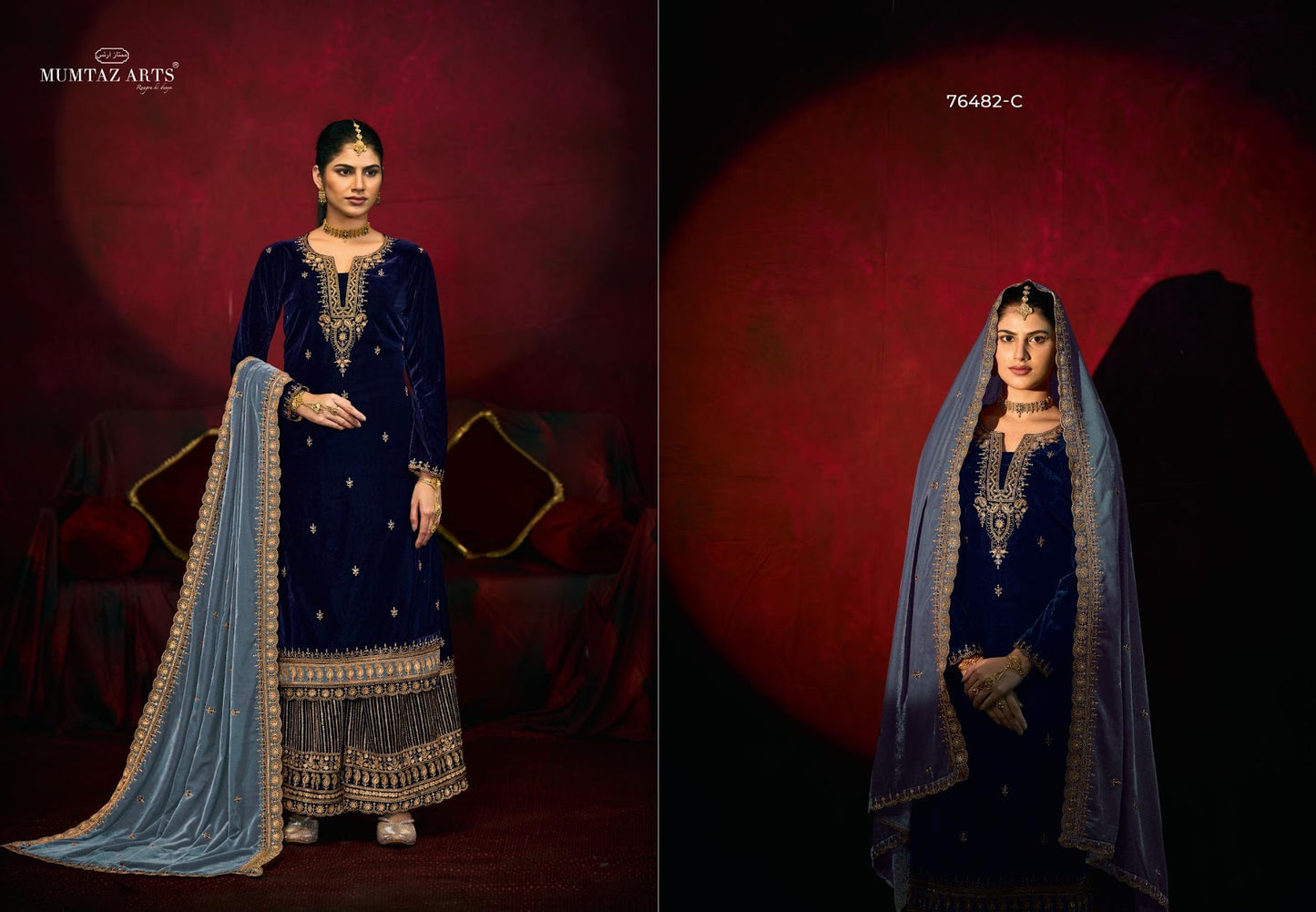 The Khaab Bride Mumtaz Arts Velvet Suits Supplier India