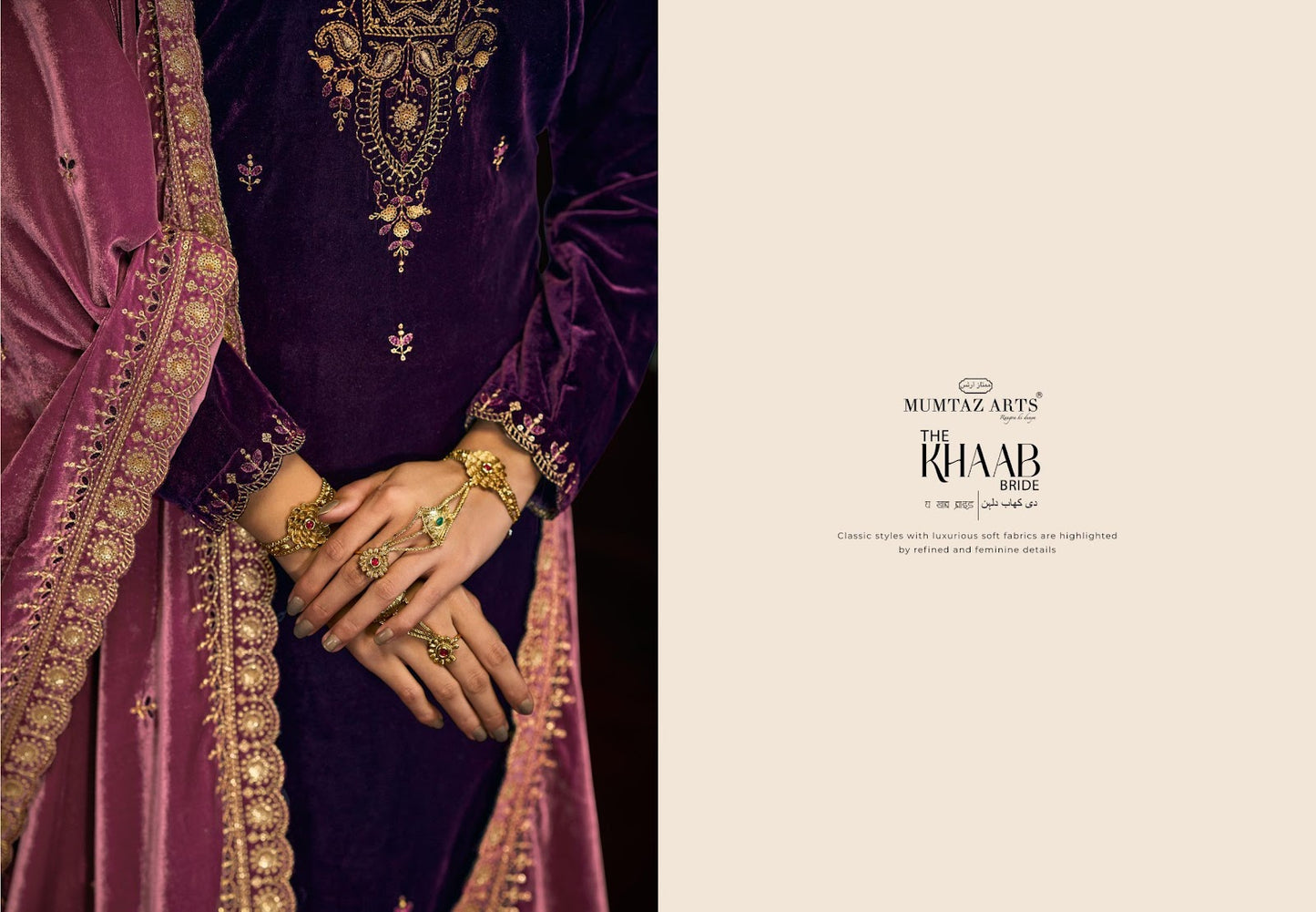 The Khaab Bride Mumtaz Arts Velvet Suits Supplier India
