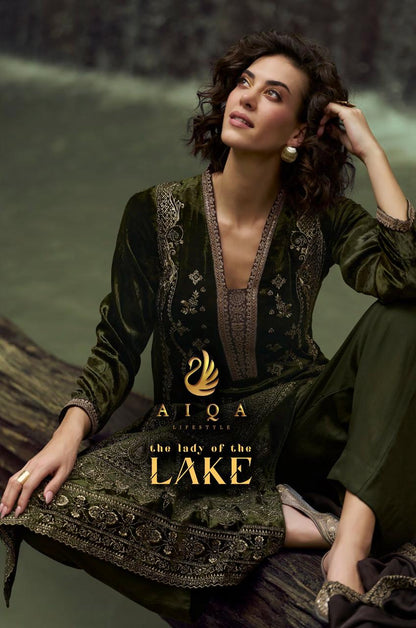 The Lady Of The Lake Aiqa Velvet Suits Wholesale Price