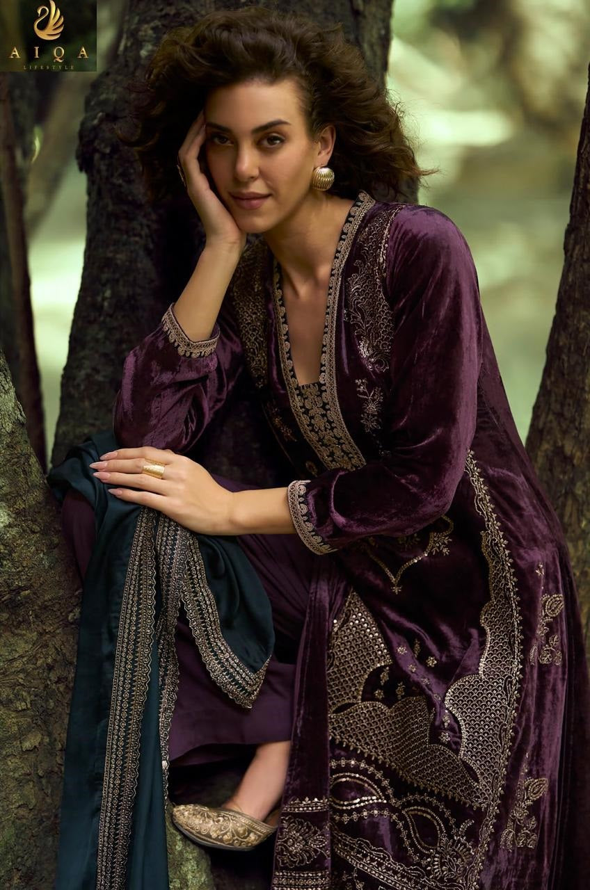 The Lady Of The Lake Aiqa Velvet Suits Wholesale Price