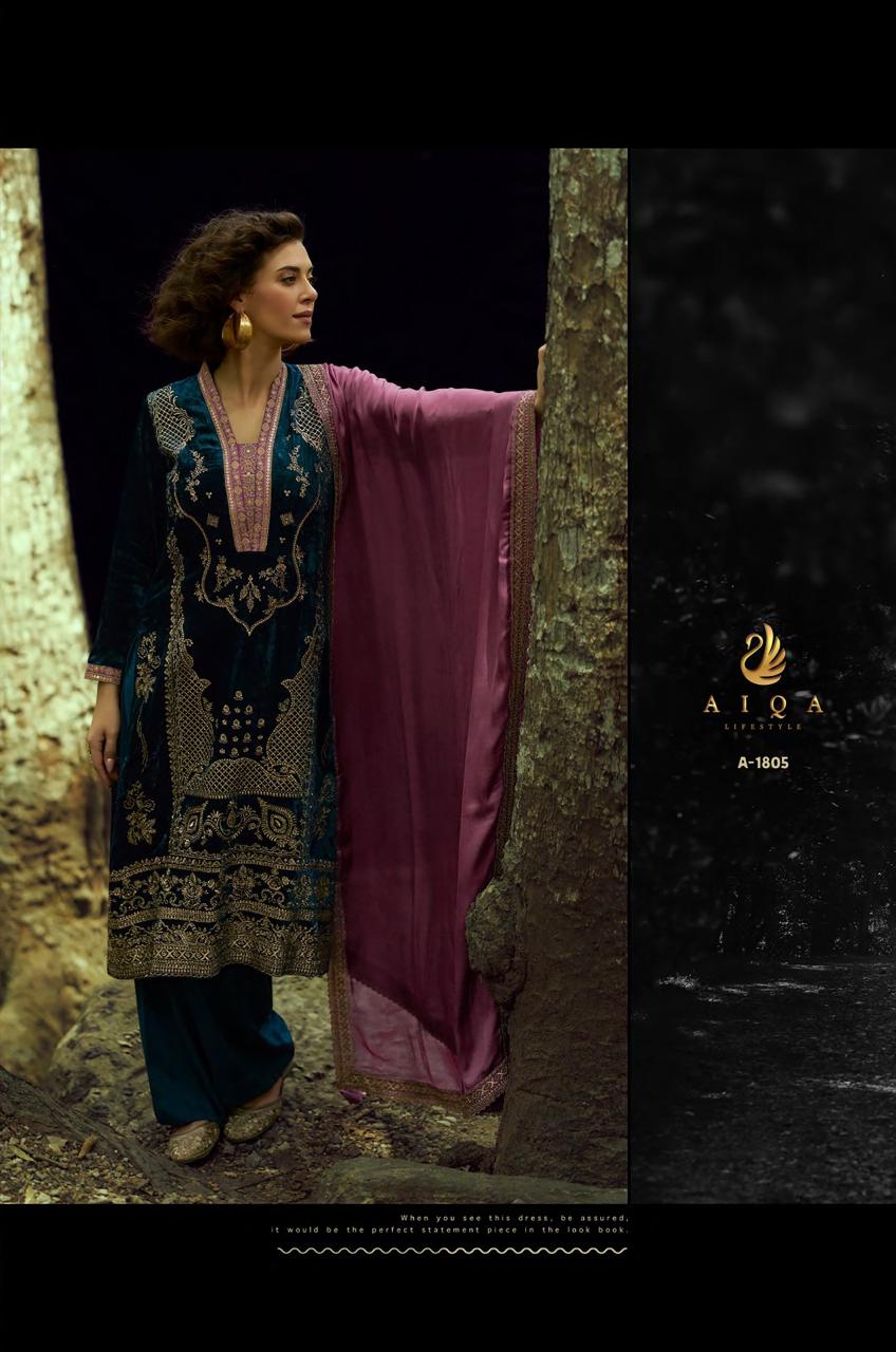 The Lady Of The Lake Aiqa Velvet Suits Wholesale Price