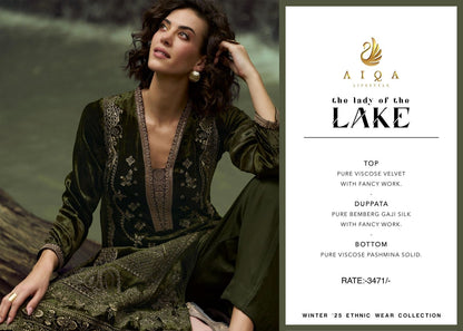 The Lady Of The Lake Aiqa Velvet Suits Wholesale Price