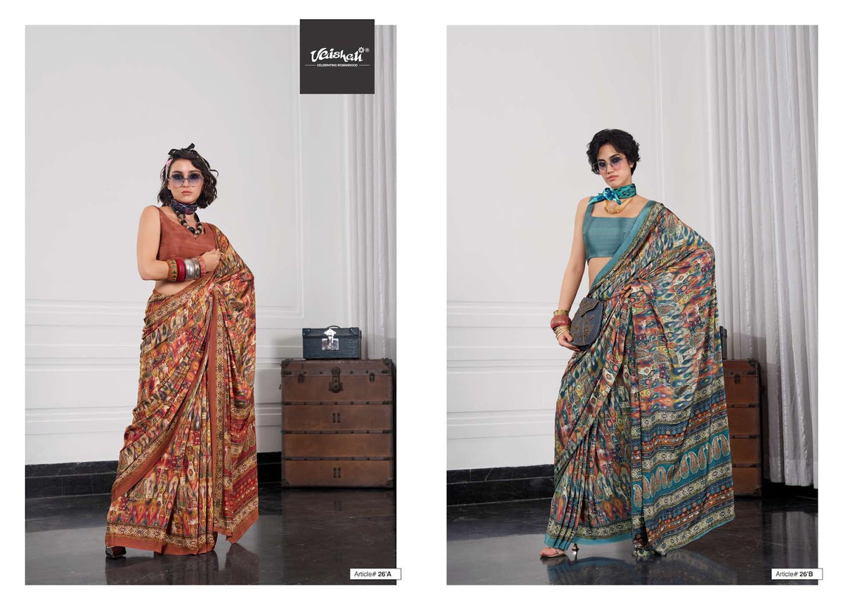 The Luxe Vaishali Fashions Crape Sarees Wholesale Price