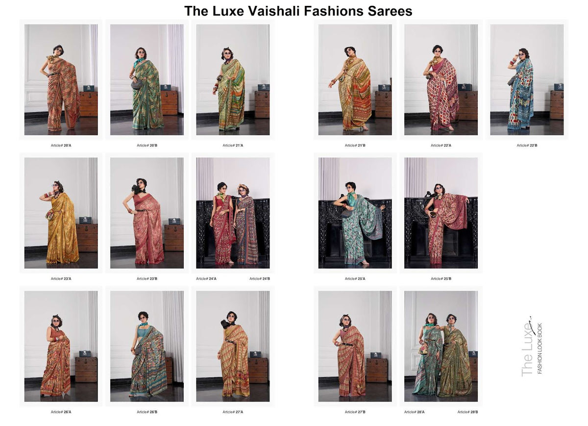 The Luxe Vaishali Fashions Crape Sarees Wholesale Price