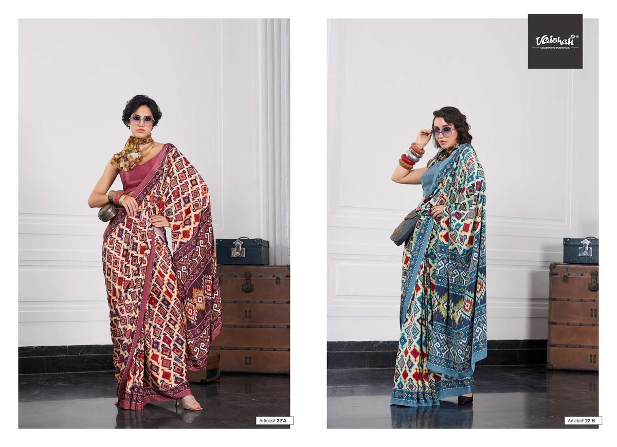The Luxe Vaishali Fashions Crape Sarees Wholesale Price