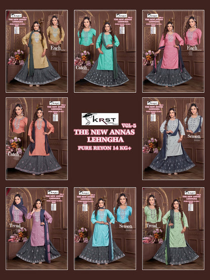 The New Annas Krst Rayon 14Kg Readymade Skirt Style Suits Manufacturer Ahmedabad