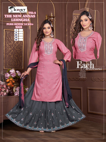 The New Annas Krst Rayon 14Kg Readymade Skirt Style Suits Manufacturer Ahmedabad