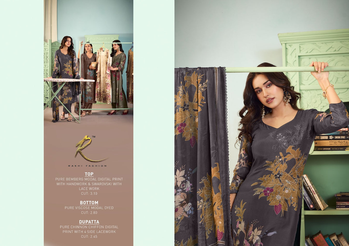 The Pertfect Dressup Rakhi Fashion Bemberg Pant Style Suits Wholesale
