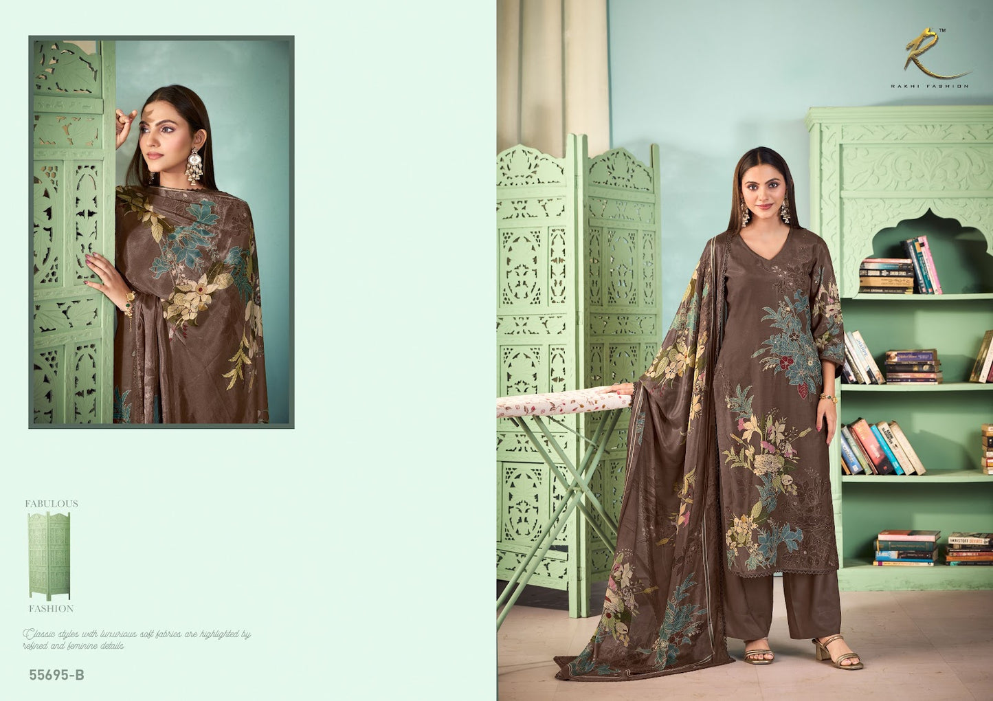 The Pertfect Dressup Rakhi Fashion Bemberg Pant Style Suits Wholesale
