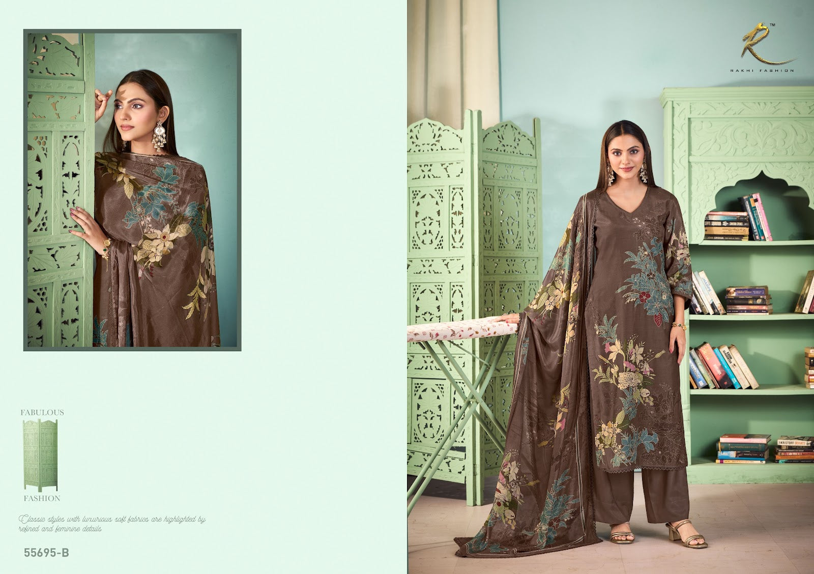 The Pertfect Dressup Rakhi Fashion Bemberg Pant Style Suits Wholesale