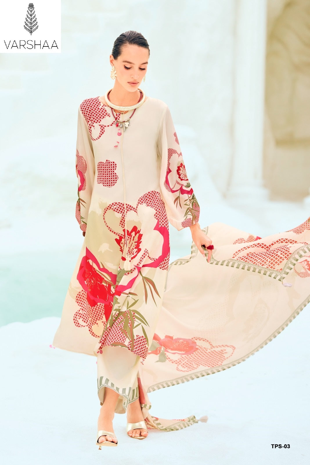 The Print Discostar Varshaa Crape Silk Pant Style Suits Wholesale Price