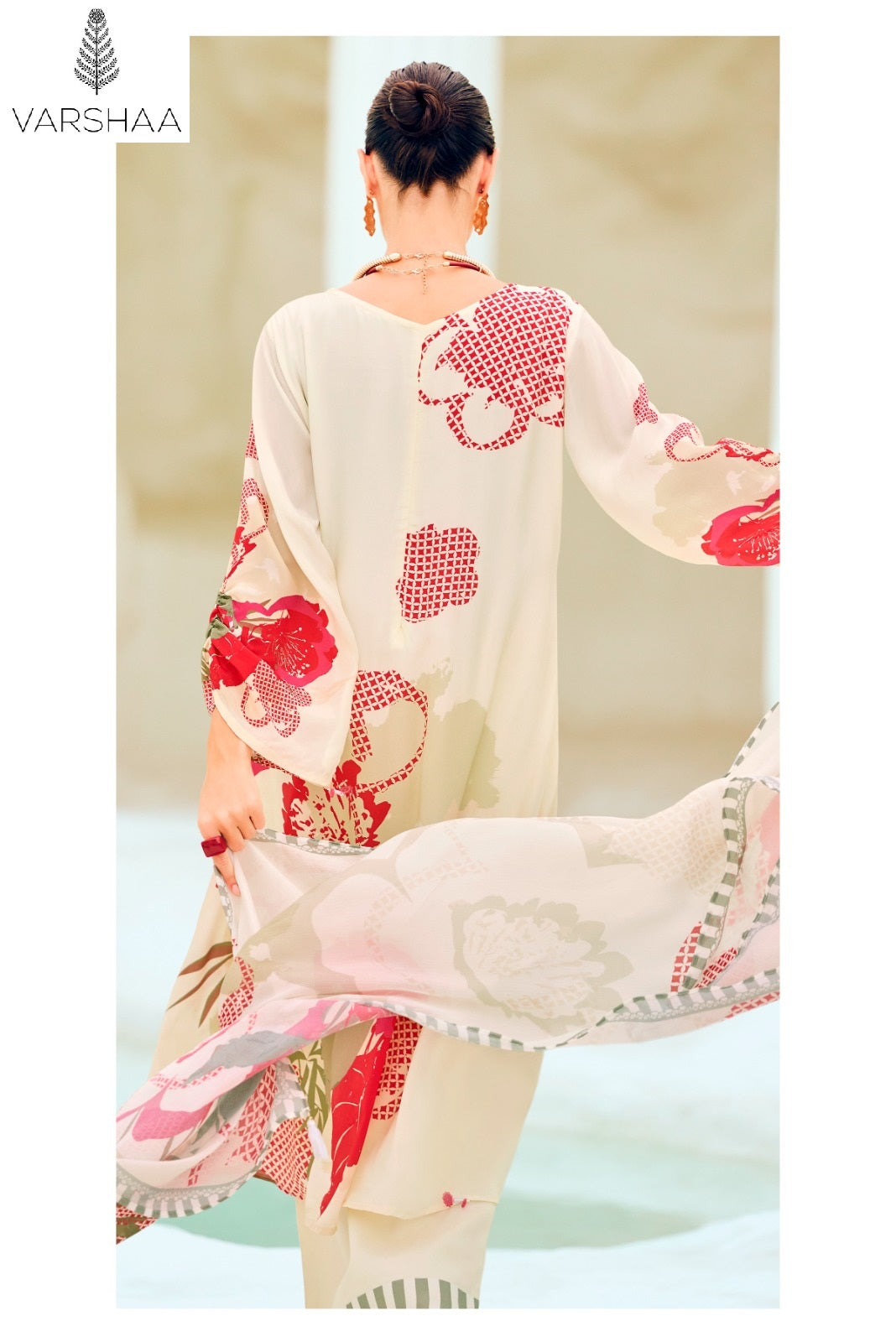 The Print Discostar Varshaa Crape Silk Pant Style Suits Wholesale Price
