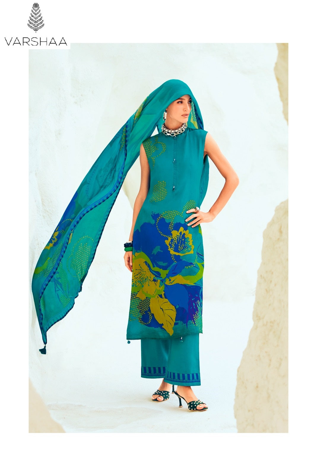 The Print Discostar Varshaa Crape Silk Pant Style Suits Wholesale Price