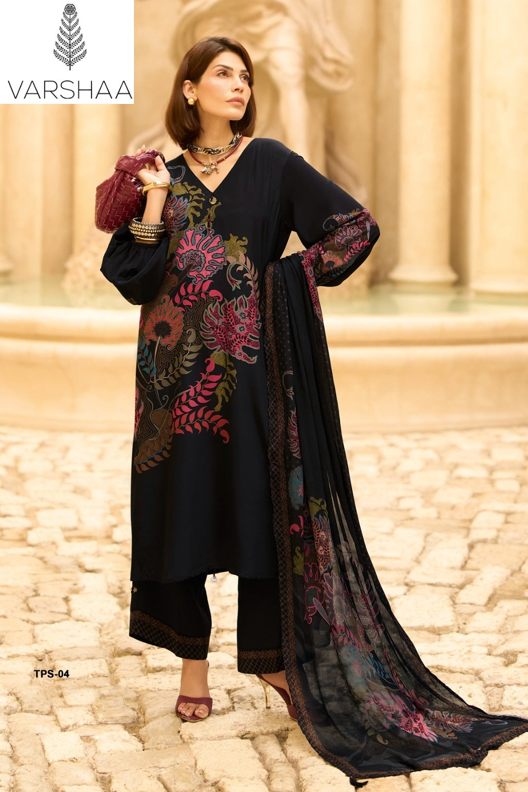 The Print Soulstar Varshaa Royal Silk Plazzo Style Suits Manufacturer India