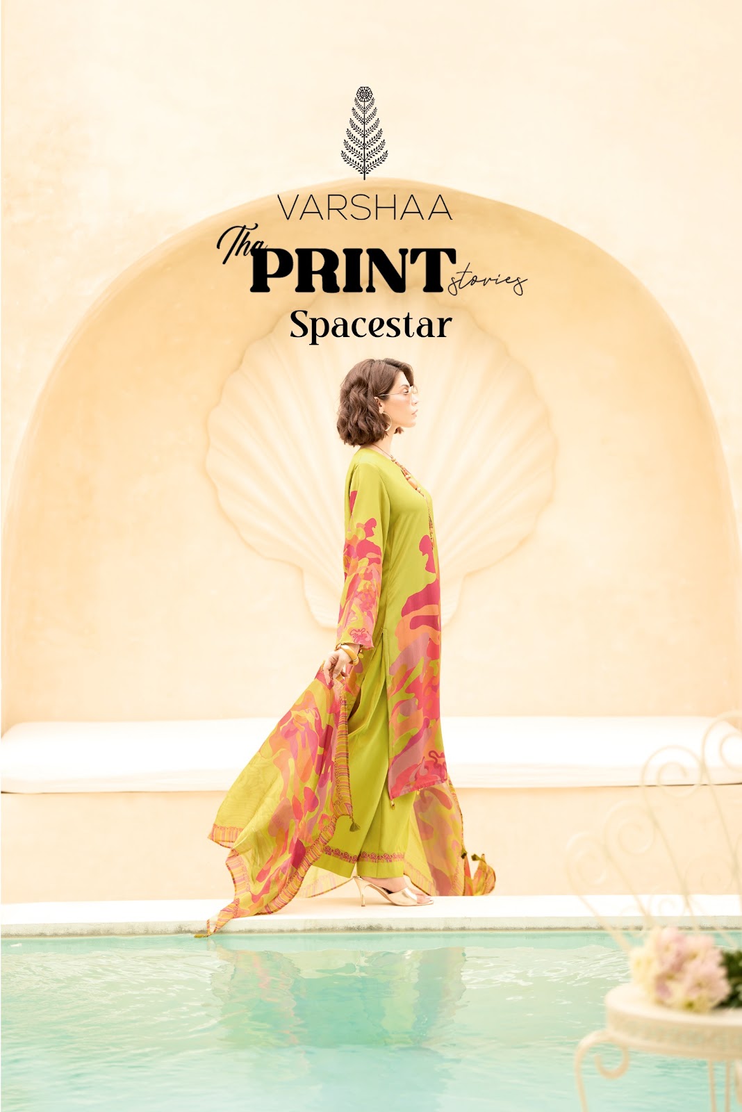 The Print Spacestar Varshaa Crape Silk Plazzo Style Suits Supplier Ahmedabad