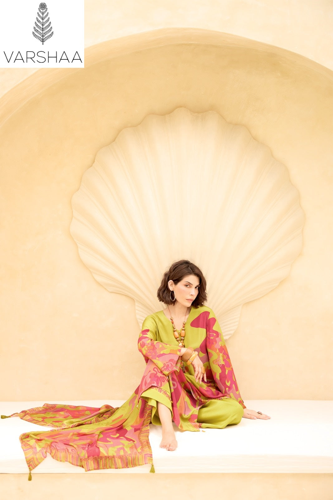 The Print Spacestar Varshaa Crape Silk Plazzo Style Suits Supplier Ahmedabad