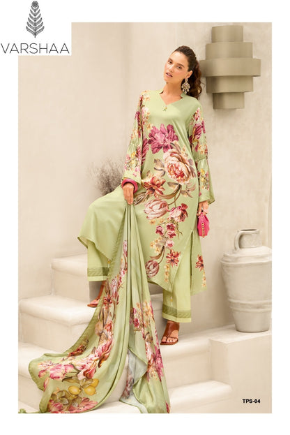 The Print True Star Varshaa Maison Satin Pant Style Suits Wholesaler India