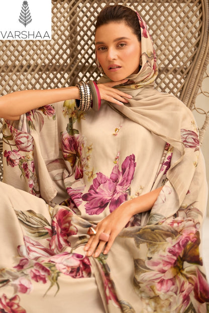 The Print True Star Varshaa Maison Satin Pant Style Suits Wholesaler India
