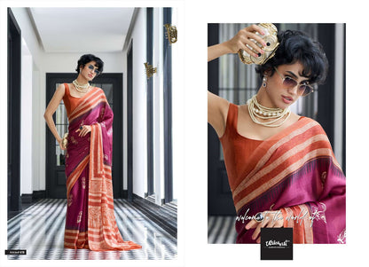 The Queendom Vaishali Fashions Pure Crape Sarees Manufacturer India