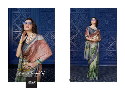 The Queendom Vaishali Fashions Pure Crape Sarees Manufacturer India