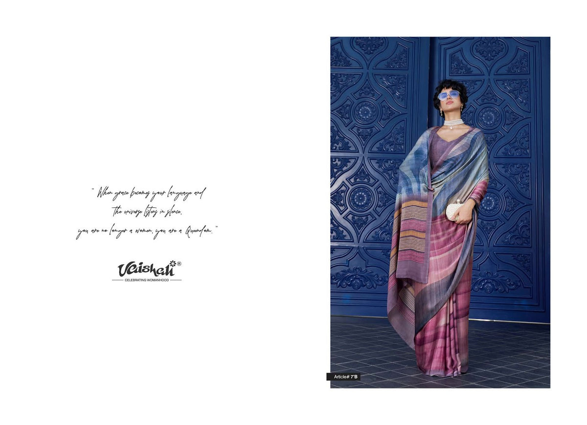 The Queendom Vaishali Fashions Pure Crape Sarees Manufacturer India