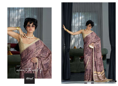The Queendom Vaishali Fashions Pure Crape Sarees Manufacturer India