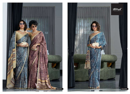 The Queendom Vaishali Fashions Pure Crape Sarees Manufacturer India