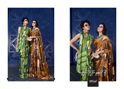The Queendom Vaishali Fashions Pure Crape Sarees Manufacturer India