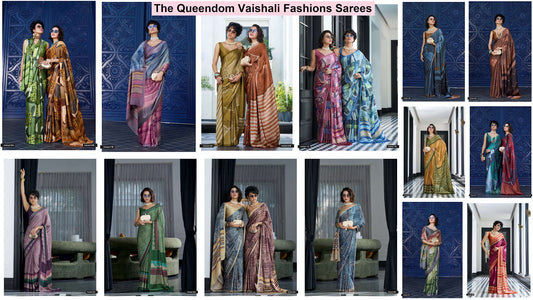 The Queendom Vaishali Fashions Pure Crape Sarees Manufacturer India