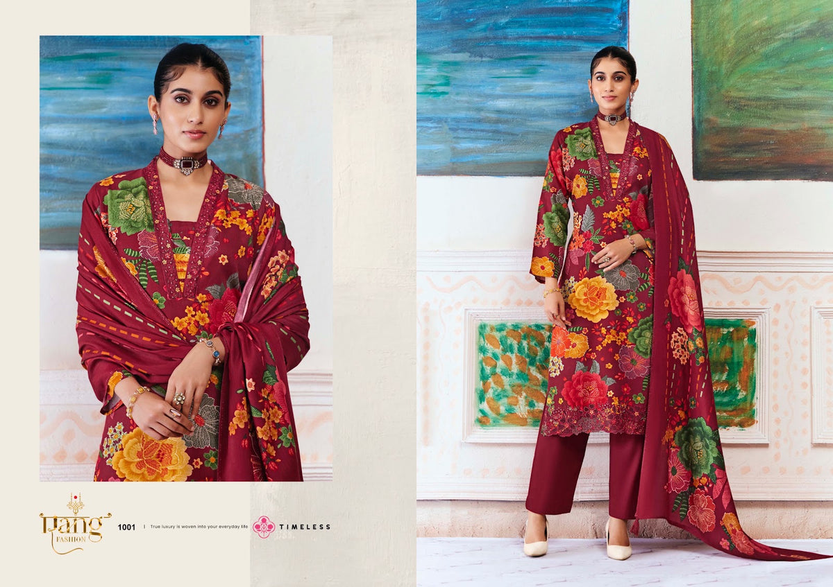 The Rose Rang Fashion Pashmina Suits Supplier Gujarat