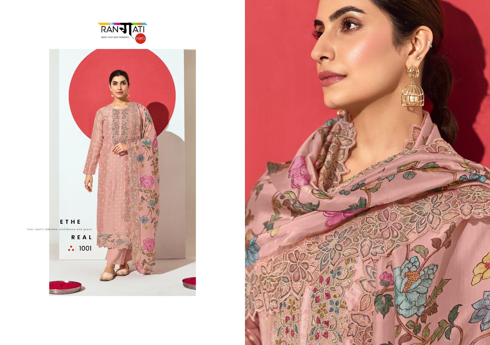The Silk Rangati Prints Jacquard Pant Style Suits Wholesaler Ahmedabad
