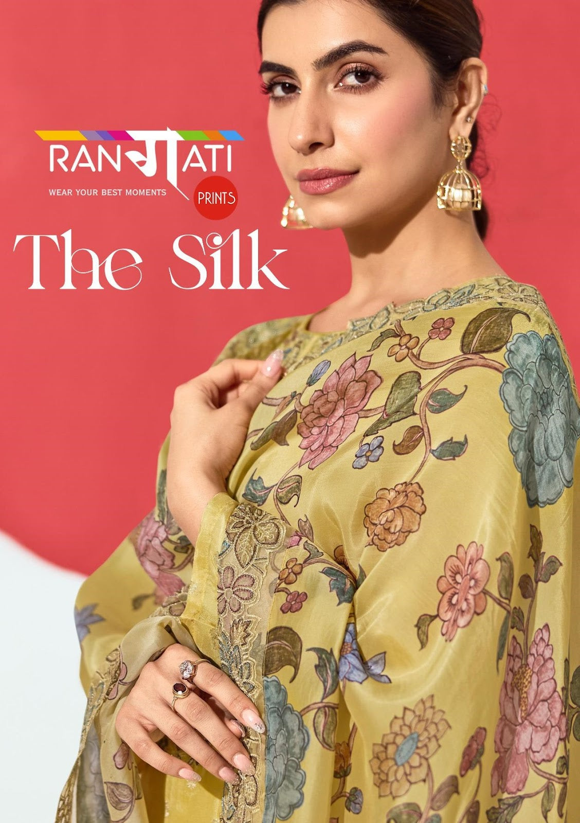 The Silk Rangati Prints Jacquard Pant Style Suits Wholesaler Ahmedabad