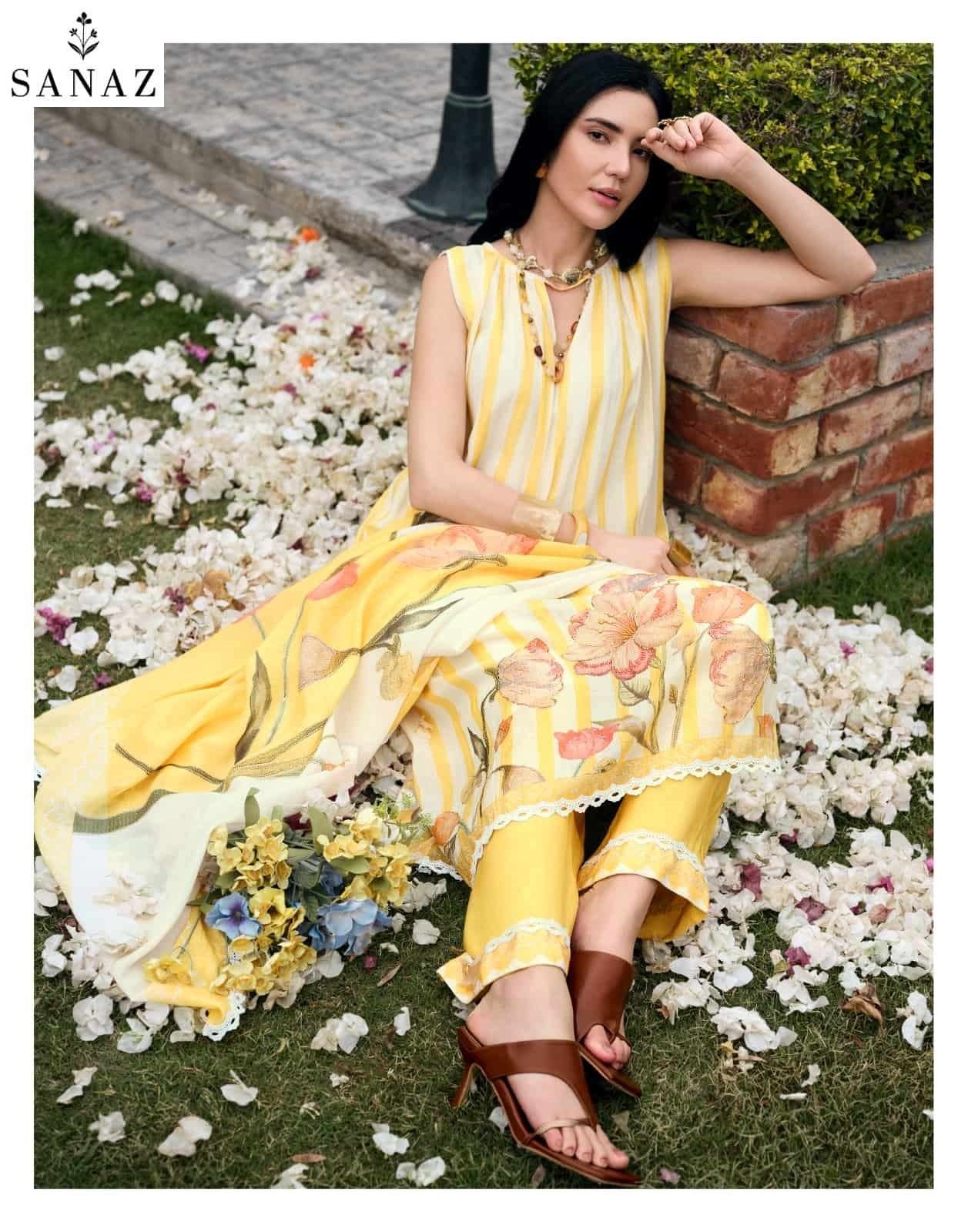 The Soft Edit Sanaz Mul Cotton Pant Style Suits Supplier India