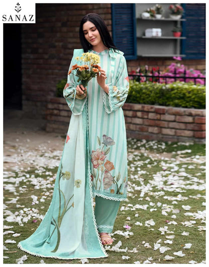 The Soft Edit Sanaz Mul Cotton Pant Style Suits Supplier India