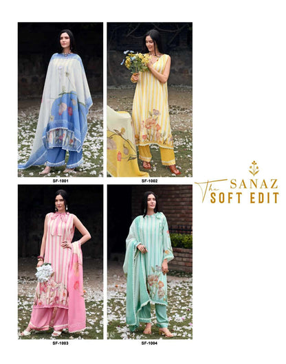 The Soft Edit Sanaz Mul Cotton Pant Style Suits Supplier India