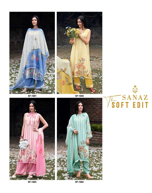 The Soft Edit Sanaz Mul Cotton Pant Style Suits Supplier India