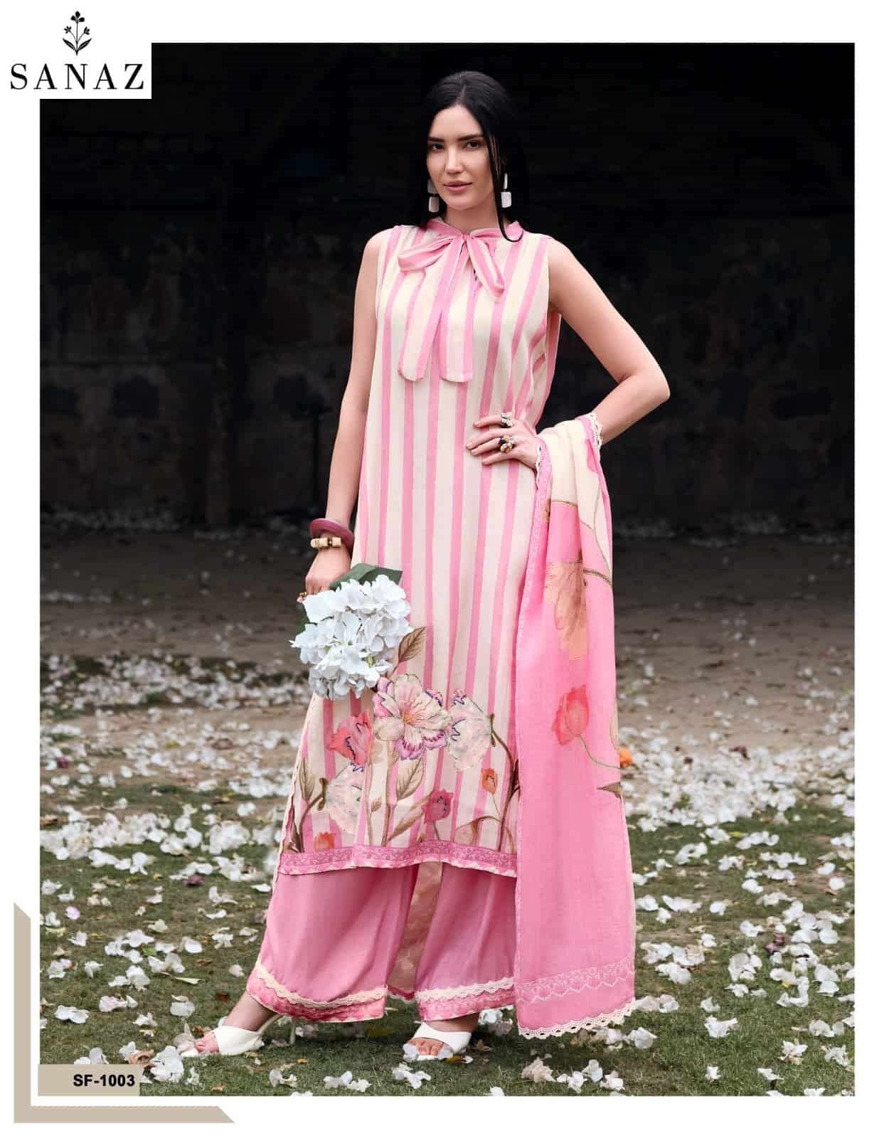 The Soft Edit Sanaz Mul Cotton Pant Style Suits Supplier India