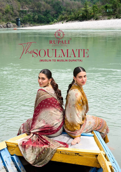 The Soulmate Rupali Viscose Muslin Pant Style Suits Supplier Gujarat