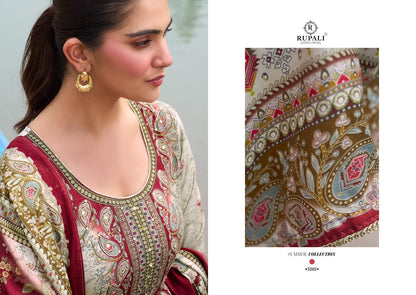 The Soulmate Rupali Viscose Muslin Pant Style Suits Supplier Gujarat