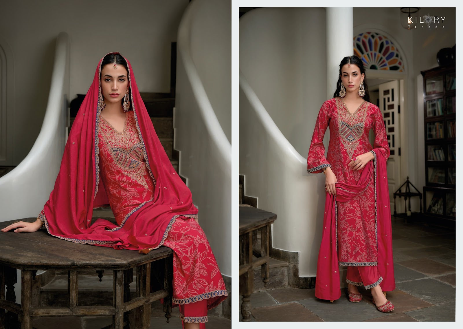 The Story Of Bandhej Kilory Viscose Modal Pant Style Suits Supplier Gujarat