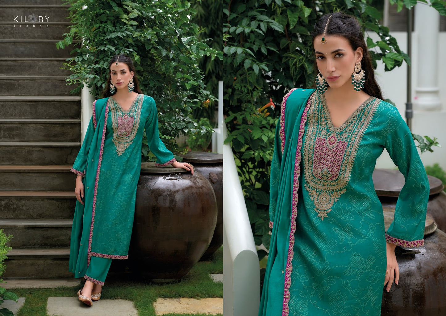 The Story Of Bandhej Kilory Viscose Modal Pant Style Suits Supplier Gujarat