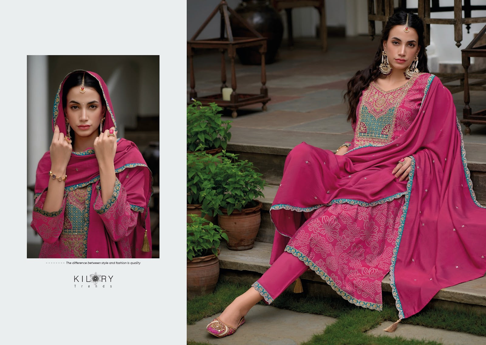 The Story Of Bandhej Kilory Viscose Modal Pant Style Suits Supplier Gujarat