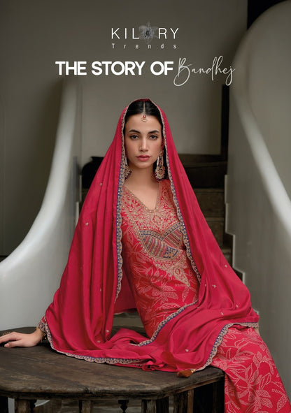 The Story Of Bandhej Kilory Viscose Modal Pant Style Suits Supplier Gujarat
