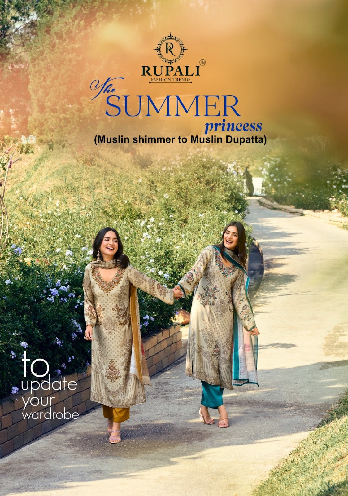 The Summer Princess Rupali Viscose Muslin Pant Style Suits Exporter