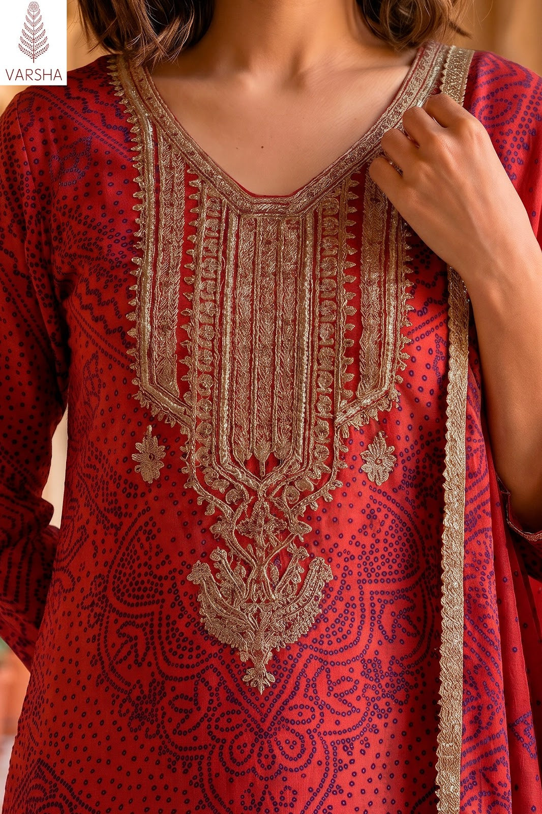 The Tie And Knot Collection Varshaa Viscose Muslin Pant Style Suits Exporter